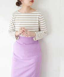 natural couture | 【WEB限定カラー有り】便利なベーシックボーダーT(Tシャツ/カットソー)