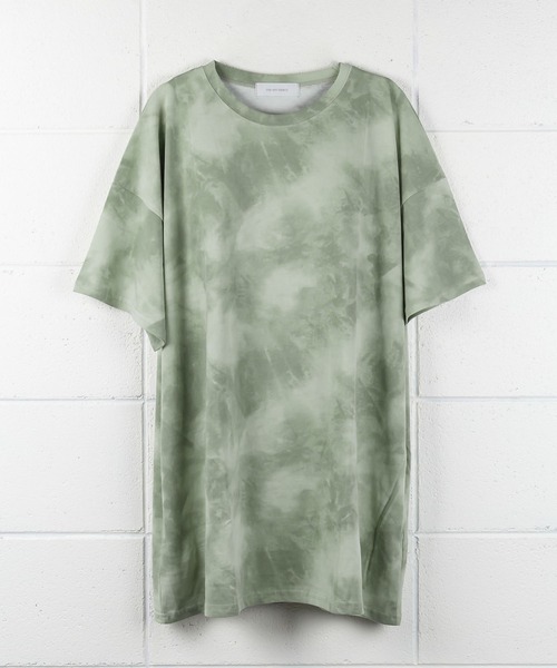 me+em select（ミームセレクト）の「タイダイニュアンスビッグTシャツ【ユニセックス】（Tシャツ/カットソー・レディース・チャコールグレー/ベージュ/グリーン・FREE）」の6枚目の写真