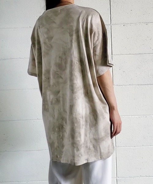 me+em select（ミームセレクト）の「タイダイニュアンスビッグTシャツ【ユニセックス】（Tシャツ/カットソー・レディース・チャコールグレー/ベージュ/グリーン・FREE）」の20枚目の写真