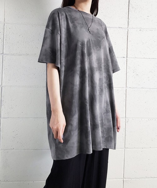 me+em select（ミームセレクト）の「タイダイニュアンスビッグTシャツ【ユニセックス】（Tシャツ/カットソー・レディース・チャコールグレー/ベージュ/グリーン・FREE）」の18枚目の写真