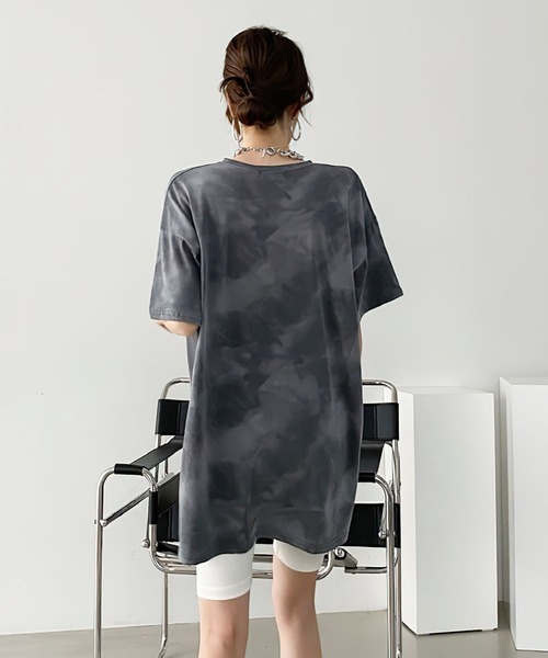 me+em select（ミームセレクト）の「タイダイニュアンスビッグTシャツ【ユニセックス】（Tシャツ/カットソー・レディース・チャコールグレー/ベージュ/グリーン・FREE）」の19枚目の写真