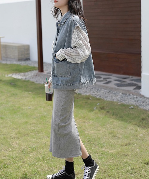 MAISON DE THERESE(メゾン ド テレーズ)の「デニムベスト(ベスト・レディース・ブラック/インディゴブルー・MEDIUM/LARGE/SMALL/X-LARGE)」の20枚目の写真
