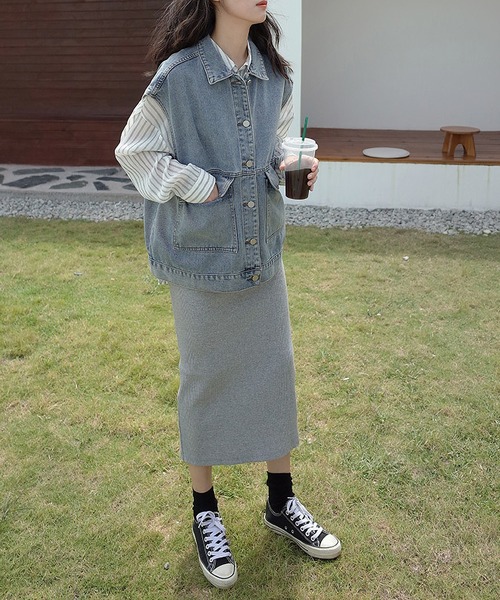 MAISON DE THERESE(メゾン ド テレーズ)の「デニムベスト(ベスト・レディース・ブラック/インディゴブルー・MEDIUM/LARGE/SMALL/X-LARGE)」の22枚目の写真