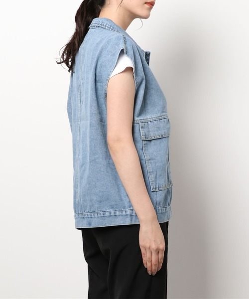 MAISON DE THERESE(メゾン ド テレーズ)の「デニムベスト(ベスト・レディース・ブラック/インディゴブルー・MEDIUM/LARGE/SMALL/X-LARGE)」の5枚目の写真