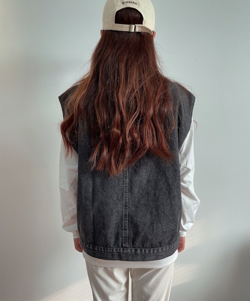 MAISON DE THERESE(メゾン ド テレーズ)の「デニムベスト(ベスト・レディース・ブラック/インディゴブルー・MEDIUM/LARGE/SMALL/X-LARGE)」の22枚目の写真