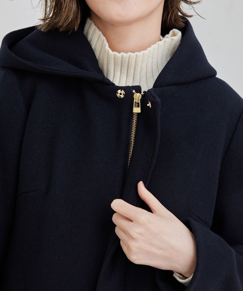 ROPE' PICNIC（ロペピクニック）の「ジャージーメルトンフード取り外しコート（その他アウター・レディース・ネイビー/ラベンダー/ベージュ系その他・40/38/36）」の12枚目の写真