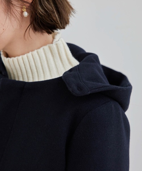 ROPE' PICNIC（ロペピクニック）の「ジャージーメルトンフード取り外しコート（その他アウター・レディース・ネイビー/ラベンダー/ベージュ系その他・40/38/36）」の10枚目の写真