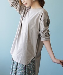 汗しみない 長袖カットソー［テールヘム］