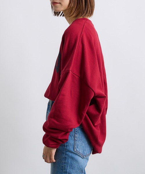 CIAOPANIC TYPY（チャオパニックティピー）の「【ZOZOTOWN限定】ユニセックスビッグシルエットクルーネックカレッジスウェット（スウェット・メンズ・ライトグレー/ネイビー/レッド/グリーン・M/L）」の17枚目の写真