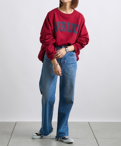 CIAOPANIC TYPY（チャオパニックティピー）の「【ZOZOTOWN限定】ユニセックスビッグシルエットクルーネックカレッジスウェット（スウェット・メンズ・ライトグレー/ネイビー/レッド/グリーン・M/L）」の6枚目の写真