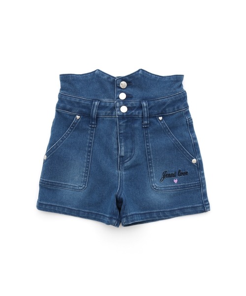 JENNI love(ジェニィラブ)の「ウエストボタンデニムショーパン(デニムパンツ・キッズ・ネイビー/ブルー・130cm/160cm/150cm/140cm)」の8枚目の写真