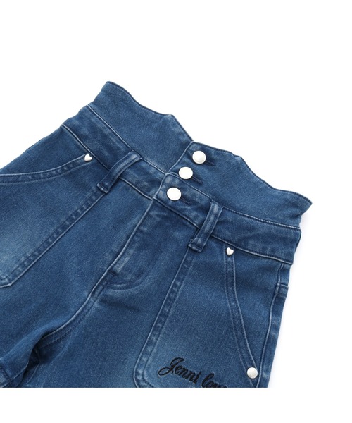 JENNI love(ジェニィラブ)の「ウエストボタンデニムショーパン(デニムパンツ・キッズ・ネイビー/ブルー・130cm/160cm/150cm/140cm)」の10枚目の写真