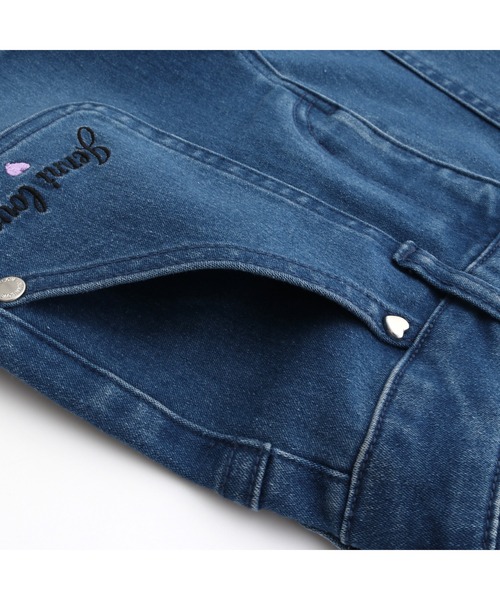 JENNI love(ジェニィラブ)の「ウエストボタンデニムショーパン(デニムパンツ・キッズ・ネイビー/ブルー・130cm/160cm/150cm/140cm)」の13枚目の写真