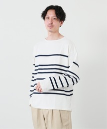 JOURNAL STANDARD | 40/2 ドヅメ NAVAL BORDER ワイドシルエット L/S Tシャツ(Tシャツ/カットソー)
