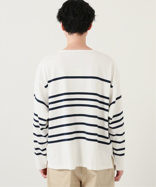 JOURNAL STANDARD（ジャーナルスタンダード）の「40/2 ドヅメ NAVAL BORDER ワイドシルエット L/S Tシャツ（Tシャツ/カットソー・メンズ・ブルー系その他/ネイビー・LARGE/X-LARGE/MEDIUM）」の6枚目の写真