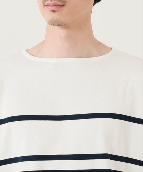 JOURNAL STANDARD（ジャーナルスタンダード）の「40/2 ドヅメ NAVAL BORDER ワイドシルエット L/S Tシャツ（Tシャツ/カットソー・メンズ・ブルー系その他/ネイビー・LARGE/X-LARGE/MEDIUM）」の7枚目の写真