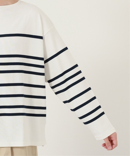 JOURNAL STANDARD（ジャーナルスタンダード）の「40/2 ドヅメ NAVAL BORDER ワイドシルエット L/S Tシャツ（Tシャツ/カットソー・メンズ・ブルー系その他/ネイビー・LARGE/X-LARGE/MEDIUM）」の9枚目の写真