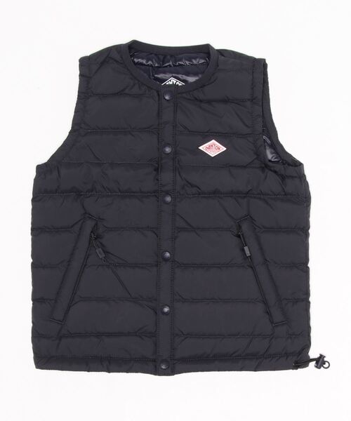 DANTON（ダントン）の「【DANTON】キッズ クルーネックインナーダウンベスト（ダウンベスト・キッズ・ブラック/ネイビー/ラベンダー/アイボリー・135/95/115）」の3枚目の写真