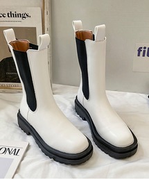 トラックソールサイドゴアブーツ