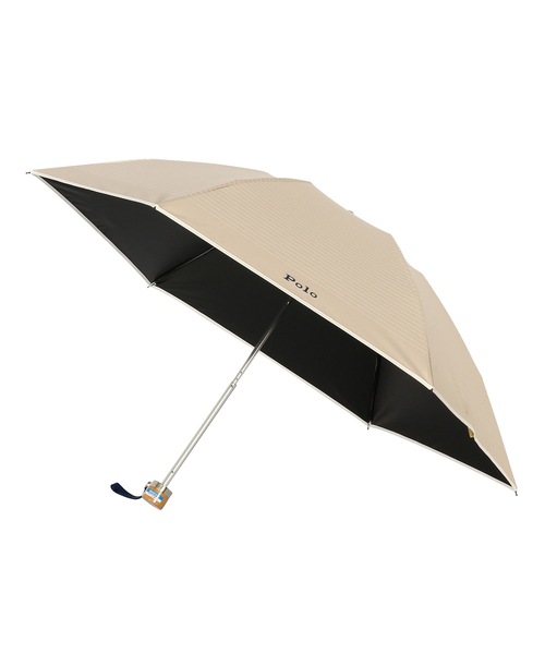 新品 ポロ ラルフローレン 日傘 1級 遮光 晴雨兼用 折りたたみ ボーダー 遮光 晴雨兼用折りたたみ日傘 ”ボーダー×パイピング