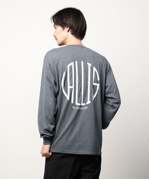 VALLIS by FACTOTUM(ヴァリスバイファクトタム)の「【VALLIS by FACTOTUM】VALLIS別注サークルロゴロンT(Tシャツ/カットソー・メンズ・ライトベージュ/ダークグレー/ブルー/ネイビー・LARGE/MEDIUM)」の8枚目の写真