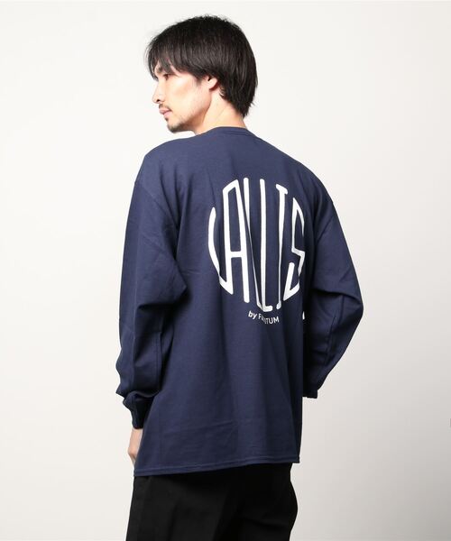 VALLIS by FACTOTUM(ヴァリスバイファクトタム)の「【VALLIS by FACTOTUM】VALLIS別注サークルロゴロンT(Tシャツ/カットソー・メンズ・ライトベージュ/ダークグレー/ブルー/ネイビー・LARGE/MEDIUM)」の9枚目の写真