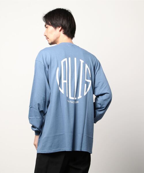 VALLIS by FACTOTUM(ヴァリスバイファクトタム)の「【VALLIS by FACTOTUM】VALLIS別注サークルロゴロンT(Tシャツ/カットソー・メンズ・ライトベージュ/ダークグレー/ブルー/ネイビー・LARGE/MEDIUM)」の5枚目の写真