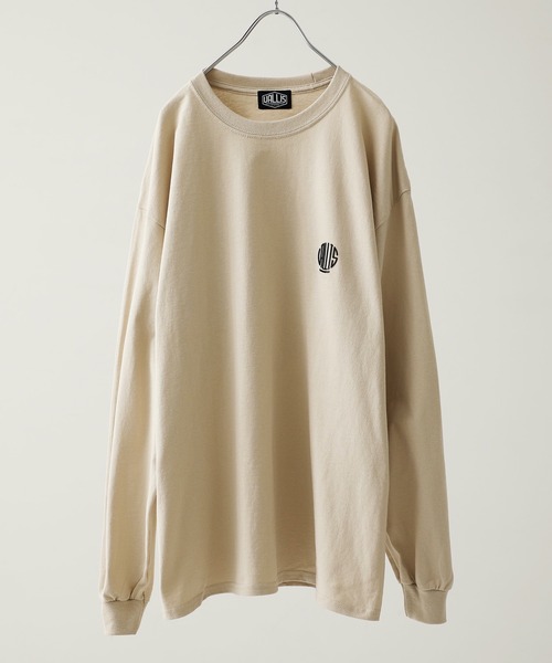 VALLIS by FACTOTUM(ヴァリスバイファクトタム)の「【VALLIS by FACTOTUM】VALLIS別注サークルロゴロンT(Tシャツ/カットソー・メンズ・ライトベージュ/ダークグレー/ブルー/ネイビー・LARGE/MEDIUM)」の3枚目の写真