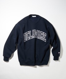 FREAK'S STORE | ワッペン刺繍 アーチロゴ クルーネックスウェットシャツ/カレッジロゴ/ビックシルエット(スウェット)