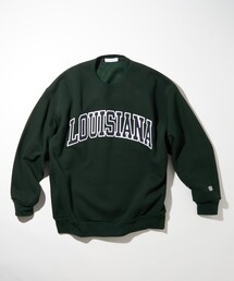 FREAK'S STORE | ワッペン刺繍 アーチロゴ クルーネックスウェットシャツ/カレッジロゴ/ビックシルエット(スウェット)