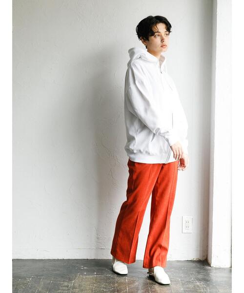 koe（コエ）の「アンチピリング加工TC裏起毛ジップパーカー*（パーカー・レディース・ピンク/ホワイト/ライトベージュ/ライトグレー/ブラック/カーキ・L/M/S）」の17枚目の写真