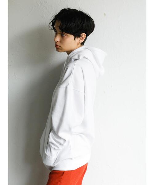 koe（コエ）の「アンチピリング加工TC裏起毛ジップパーカー*（パーカー・レディース・ピンク/ホワイト/ライトベージュ/ライトグレー/ブラック/カーキ・L/M/S）」の19枚目の写真