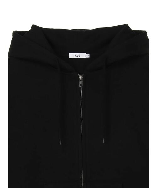 koe（コエ）の「アンチピリング加工TC裏起毛ジップパーカー*（パーカー・レディース・ピンク/ホワイト/ライトベージュ/ライトグレー/ブラック/カーキ・L/M/S）」の22枚目の写真