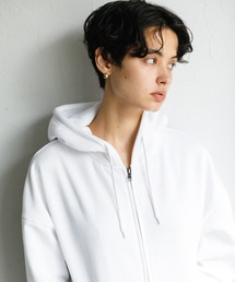 アンチピリング加工TC裏起毛ジップパーカー*