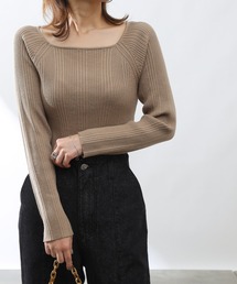 COLONY 2139 | リサイクルポリPBTニット(スクエアネック)(ニット/セーター)