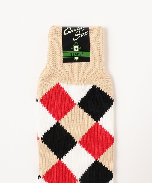 BEAMS PLUS(ビームスプラス)の「BEAMS PLUS / ダイヤモンド柄 ソックス(ソックス/靴下・メンズ・ブラック/ベージュ/ネイビー/ブラウン/グリーン・ONE SIZE)」の7枚目の写真