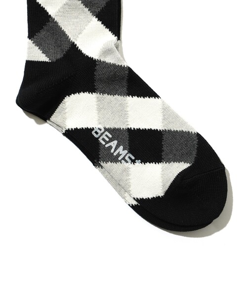 BEAMS PLUS(ビームスプラス)の「BEAMS PLUS / ダイヤモンド柄 ソックス(ソックス/靴下・メンズ・ブラック/ベージュ/ネイビー/ブラウン/グリーン・ONE SIZE)」の14枚目の写真