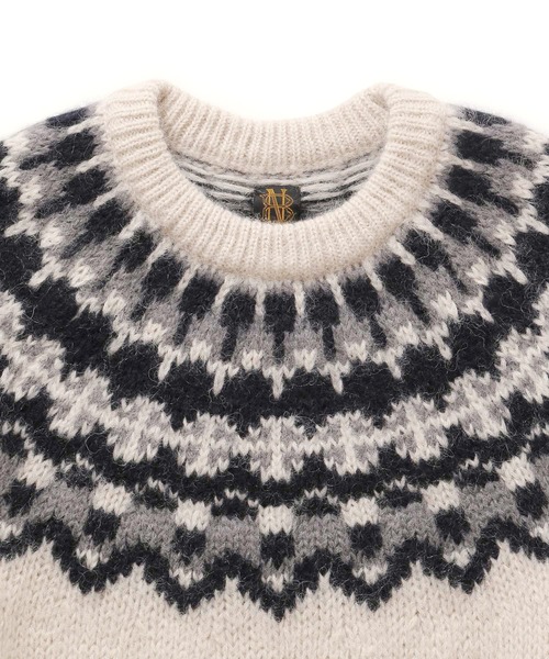 トップス BATONER 2021AW MOHAIR NORDIC CREW NECK Batoner Mohair Nordic Crew Neck Beige