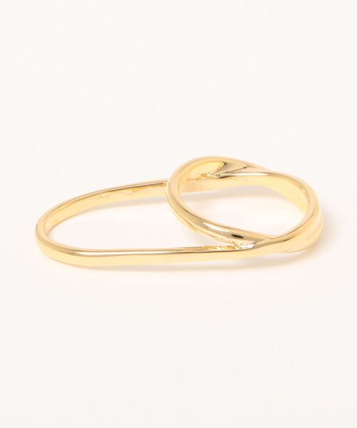 Heather（ヘザー）の「ダブルフィンガーリング　254931（リング・レディース・シルバー/ゴールド・ONE SIZE）」の3枚目の写真
