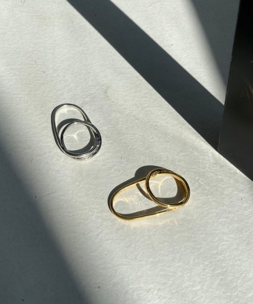 Heather（ヘザー）の「ダブルフィンガーリング　254931（リング・レディース・シルバー/ゴールド・ONE SIZE）」の4枚目の写真