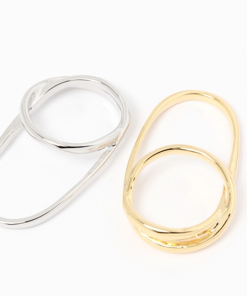 Heather（ヘザー）の「ダブルフィンガーリング　254931（リング・レディース・シルバー/ゴールド・ONE SIZE）」の6枚目の写真