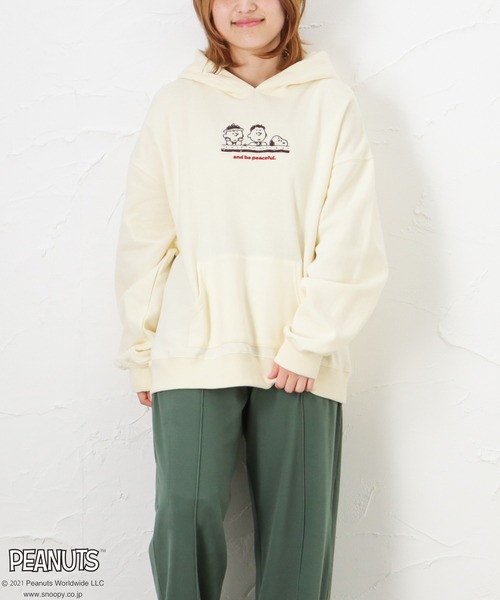 セール Peanuts Snoopy スヌーピー 裏起毛スウェットルーズパーカー パーカー Peanuts ピーナッツ のファッション通販 Zozotown