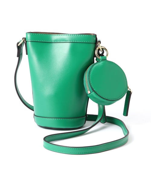 NATURAL BEAUTY BASIC（ナチュラルビューティーベーシック）の「ミニバケットポシェット（ショルダーバッグ・レディース・ホワイト/グリーン・ﾌﾘ-）」の11枚目の写真