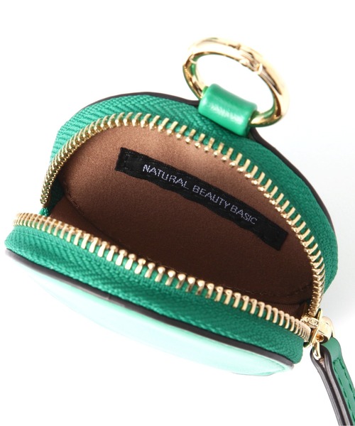 NATURAL BEAUTY BASIC（ナチュラルビューティーベーシック）の「ミニバケットポシェット（ショルダーバッグ・レディース・ホワイト/グリーン・ﾌﾘ-）」の5枚目の写真