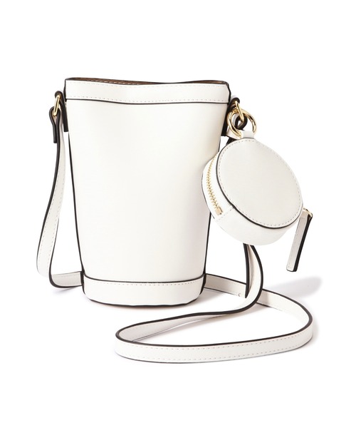 NATURAL BEAUTY BASIC（ナチュラルビューティーベーシック）の「ミニバケットポシェット（ショルダーバッグ・レディース・ホワイト/グリーン・ﾌﾘ-）」の12枚目の写真