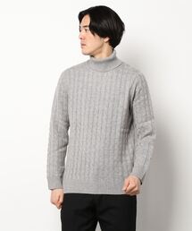 【PAZZO】 カシミヤ混 タートルネック ニット