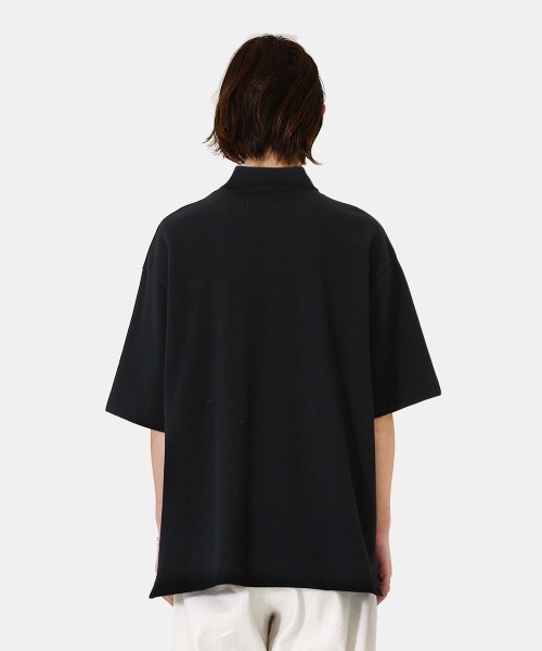 marka（マーカ）の「marka / マーカ：IB POLO - 30//2 CHAMBRAY PIQUE -：M22A-15CS02B[COR]（ポロシャツ・メンズ・グリーン/ブラック・1/2/3）」の4枚目の写真