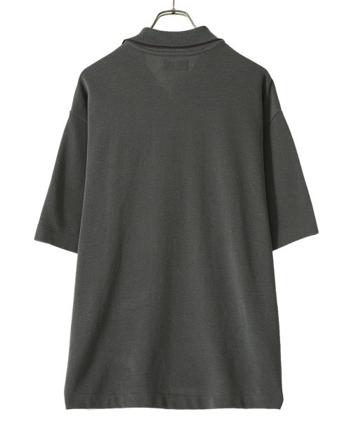 marka（マーカ）の「marka / マーカ：IB POLO - 30//2 CHAMBRAY PIQUE -：M22A-15CS02B[COR]（ポロシャツ・メンズ・グリーン/ブラック・1/2/3）」の7枚目の写真