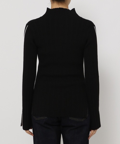 PAGEBOY(ページボーイ)の「バイカラーリブハイネックプルオーバー(ニット/セーター・レディース・オフホワイト/ブラック・FREE)」の10枚目の写真