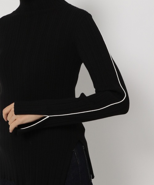 PAGEBOY(ページボーイ)の「バイカラーリブハイネックプルオーバー(ニット/セーター・レディース・オフホワイト/ブラック・FREE)」の12枚目の写真